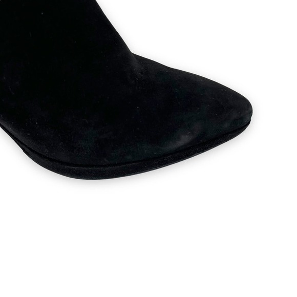 Fratelli Rossetti Boots Women 10 Black Suede Stiletto Mob Wife Maximalist Luxury - Picture 10 of 16